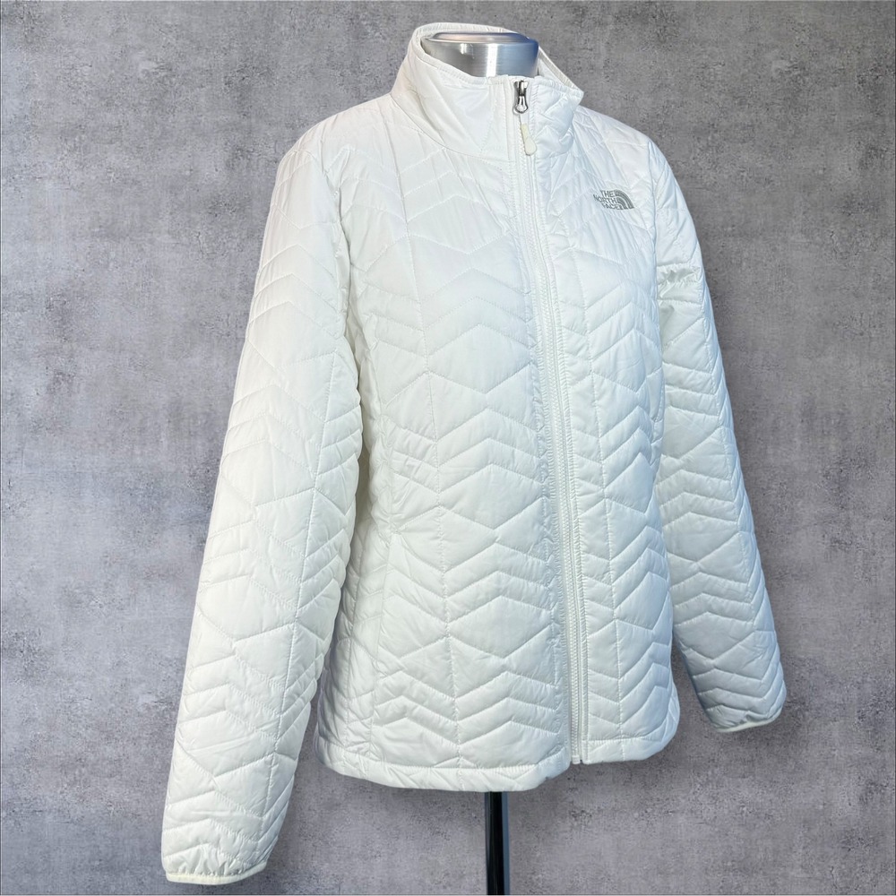The North Face Women's‎ Quilted Full Zip Jacket White Winter Coat Size XL - Picture 11 of 13